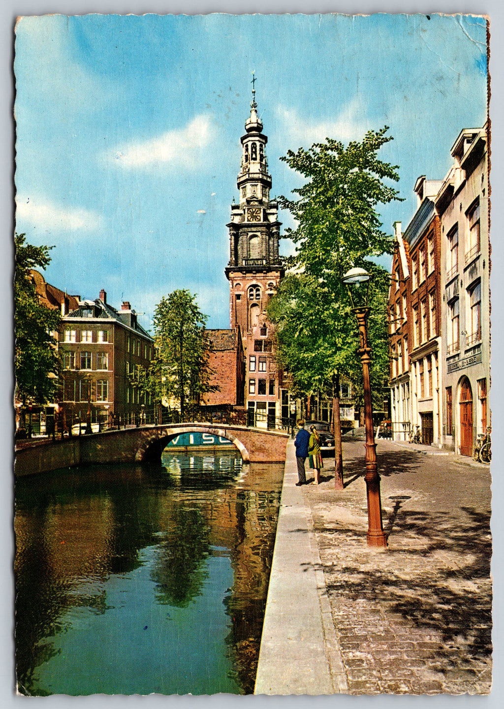 Amsterdam Groenburgwal Holland Netherlands Vintage Post Card