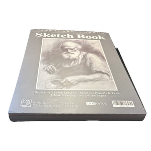 Premium 120gsm Sketch Book 9x12 Spiral Bound Drawing Pad, 100 Sheets-New Sealed