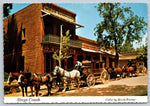 Western Stage Coach, Mid 1800’s, USA, Vintage Post Card