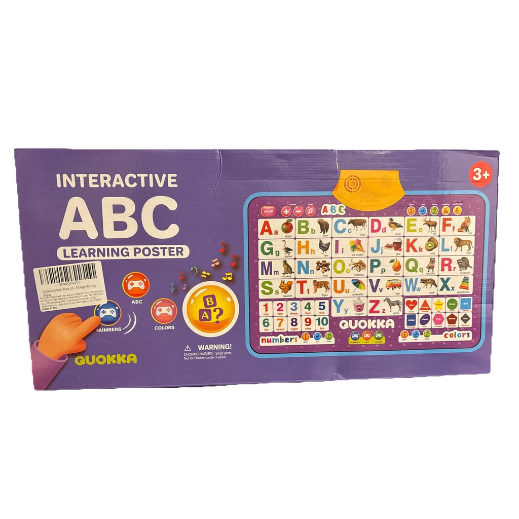 Alphabet Learning Interactive Poster Wall Chart for Children Ages 3+