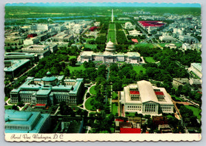 Aerial View, Washington DC, Vintage Post Card