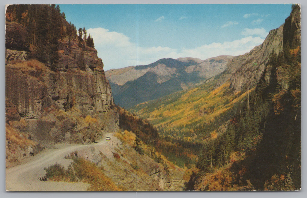 Plain Old Side Road In The Colorado Mountains, USA, Vintage Post Card