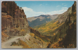 Plain Old Side Road In The Colorado Mountains, USA, Vintage Post Card