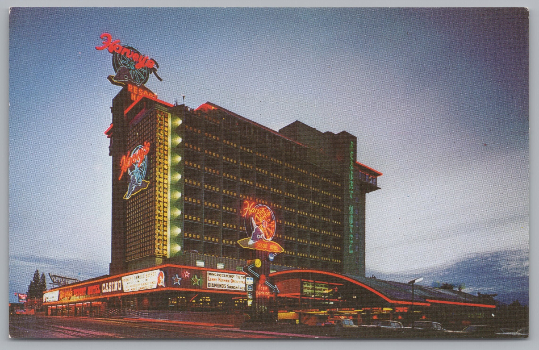 Harvey’s Resort Hotel, South Lake Tahoe, Nevada, USA, Vintage Post Card.