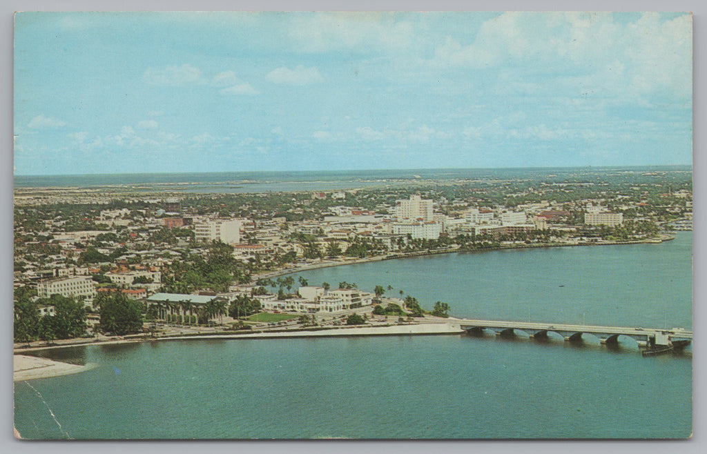 The Skyline Of West Palm Beach, Florida, USA, Vintage Post Card
