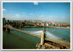 Brooklyn & Manhattan Bridge, New York, Vintage Post Card
