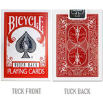 Bicycle Rider Back Playing Cards, Standard Index, Premium, 2 Pack-Red & Blue