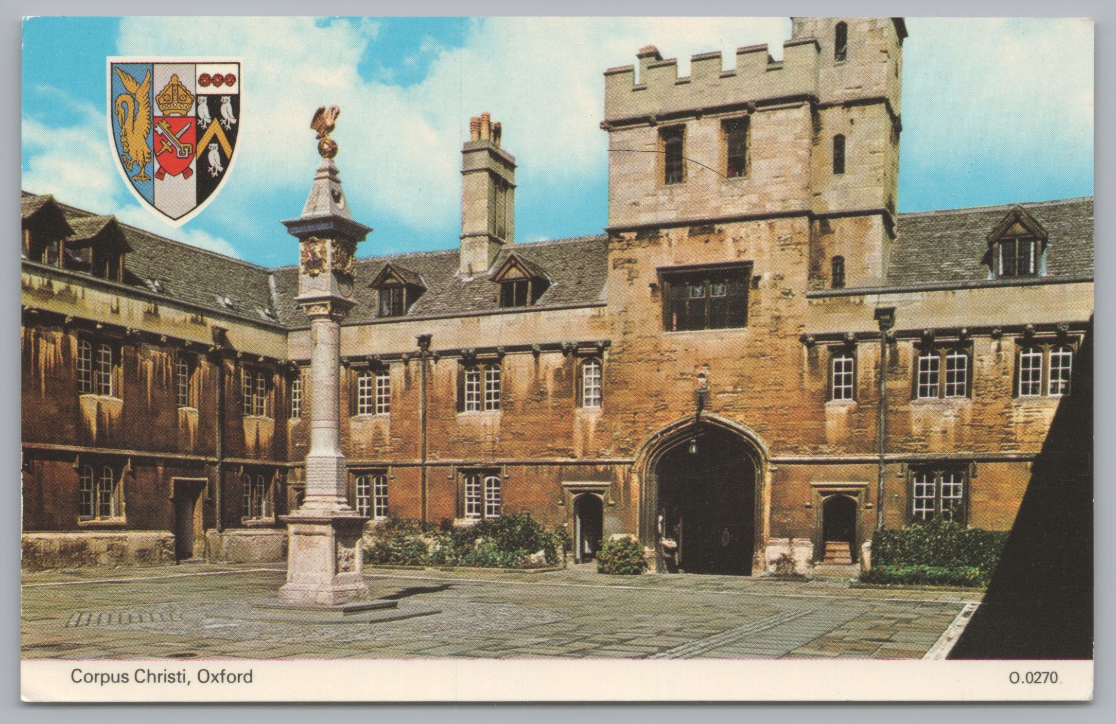 Corpus Christi, Oxford, Vintage Post Card.