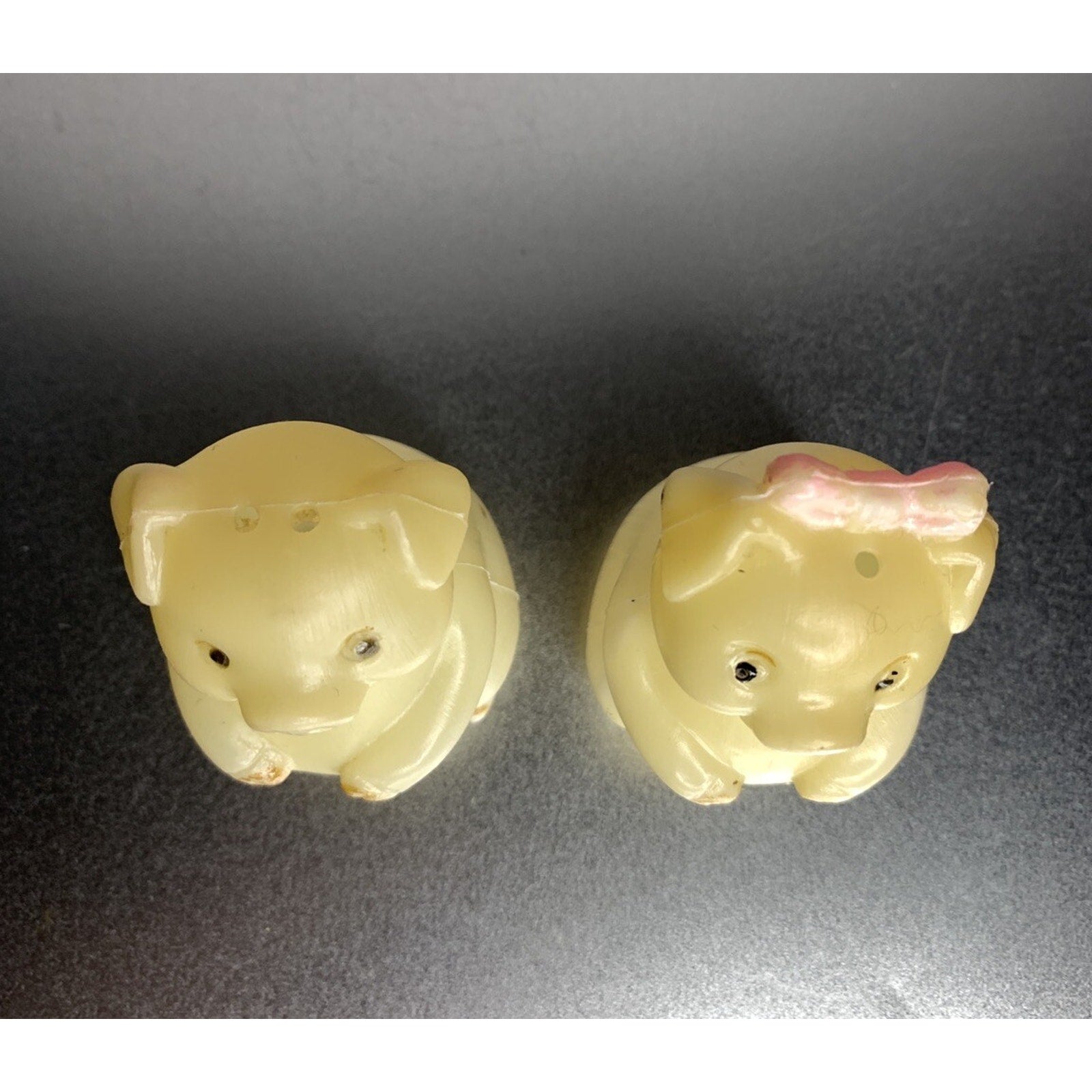 Vintage Pigs Piggies Salt & Pepper Shakers Plastic
