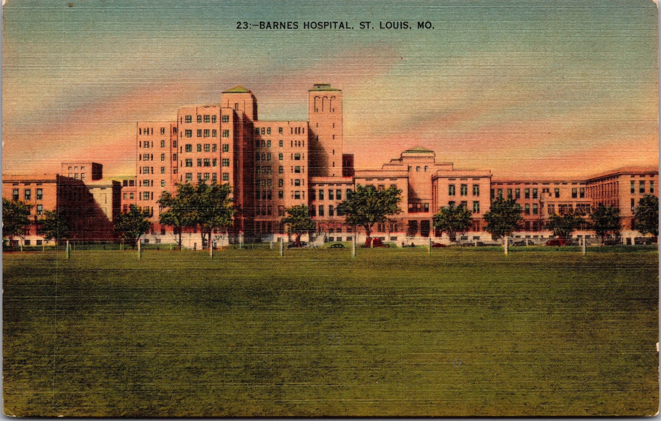 Barnes Hospital, St. Louis, Montana, USA, Vintage Post Card