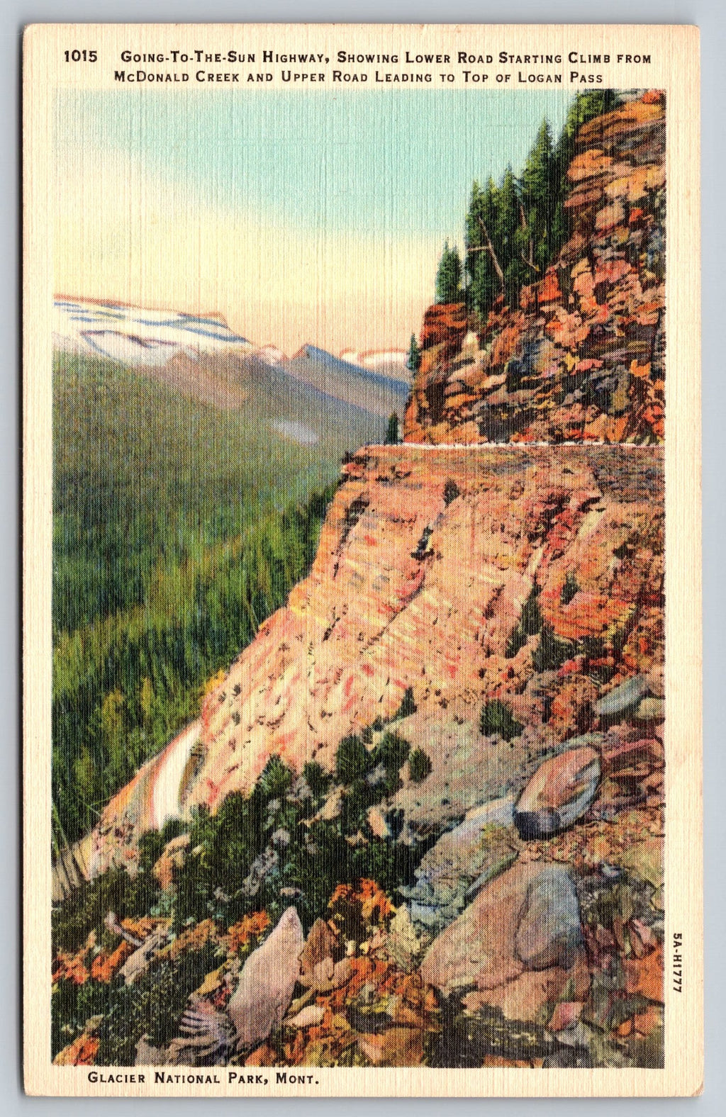 Sun Highway, McDonald Creek, Climbing Logan Pass, Vintage PC