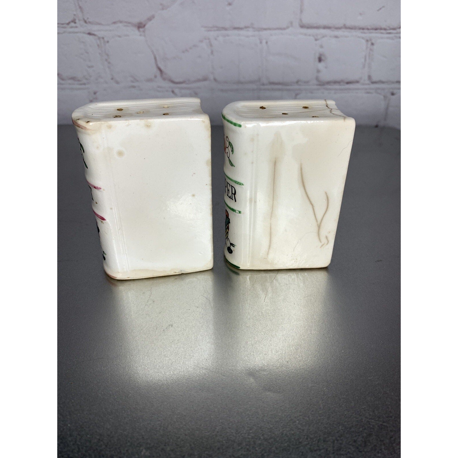 Vintage Rooster Book Salt & Pepper Shakers Japan-Read Description