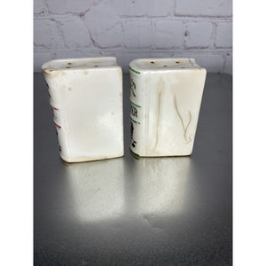 Vintage Rooster Book Salt & Pepper Shakers Japan-Read Description