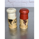 Vintage Wood Him/Her Mr. Mrs. Chef Salt & Pepper Shakers Miniatures 2 1/2”h