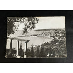 Panoramic View Capture Town & Ocean of Garavan, France RPPC Vintage Postcard