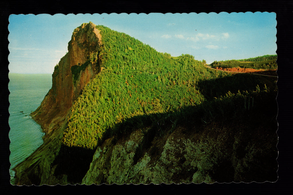 Perce, Quebec Canada, Peak O’Dawn near Perce, Vintage Post Card