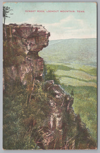 Sunset Rock, Look Out Mountain, Tennessee, USA, Vintage Post Card
