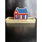 Country Kid Napkin Holder For Napkins & Shakers Table Organizer Vintage Taiwan