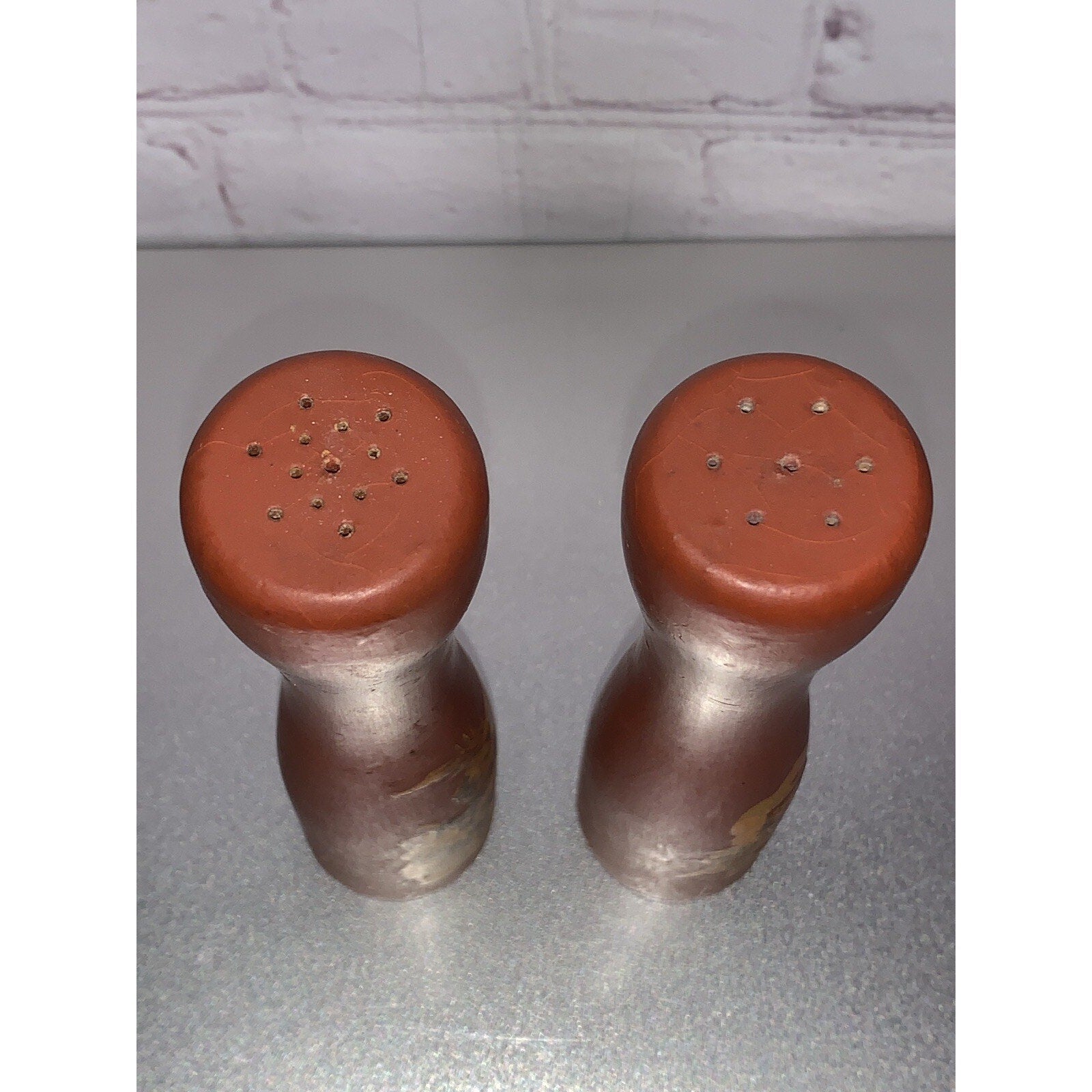 Vintage Mid Century Wooden Novelty Salt & Pepper Shakers