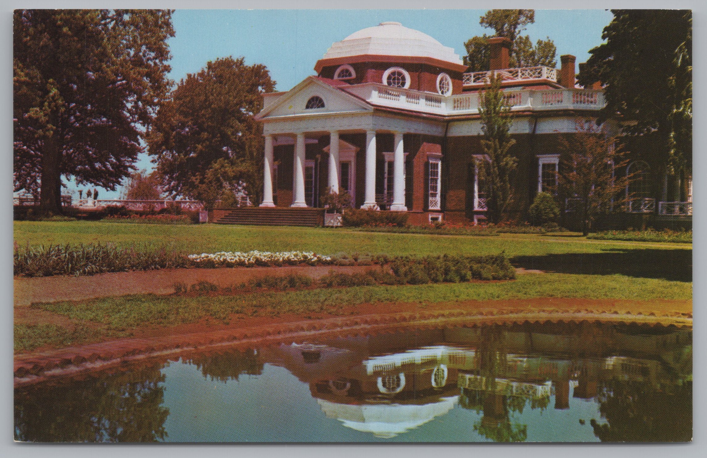 Monticello, Home Of Thomas Jefferson, Fish Pond, Garden Charlottesville, VA  VTG PC