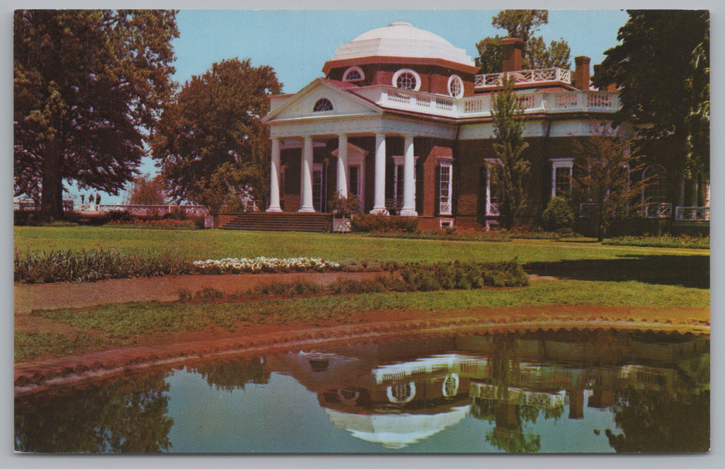 Monticello, Home Of Thomas Jefferson, Fish Pond, Garden Charlottesville, VA  VTG PC