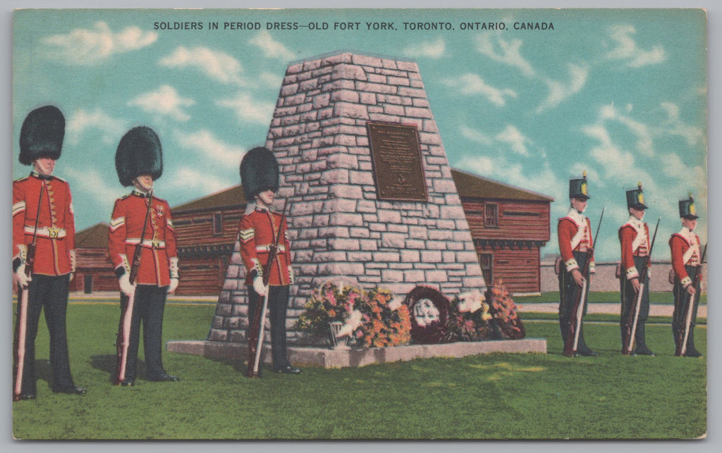 Soldiers In Period Dress, Old Fort York, Toronto, Ontario, Canada, Vintage Post Card