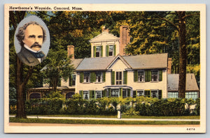Hawthorne Wayside, Concord, Massachusetts, USA, Vintage Post Card