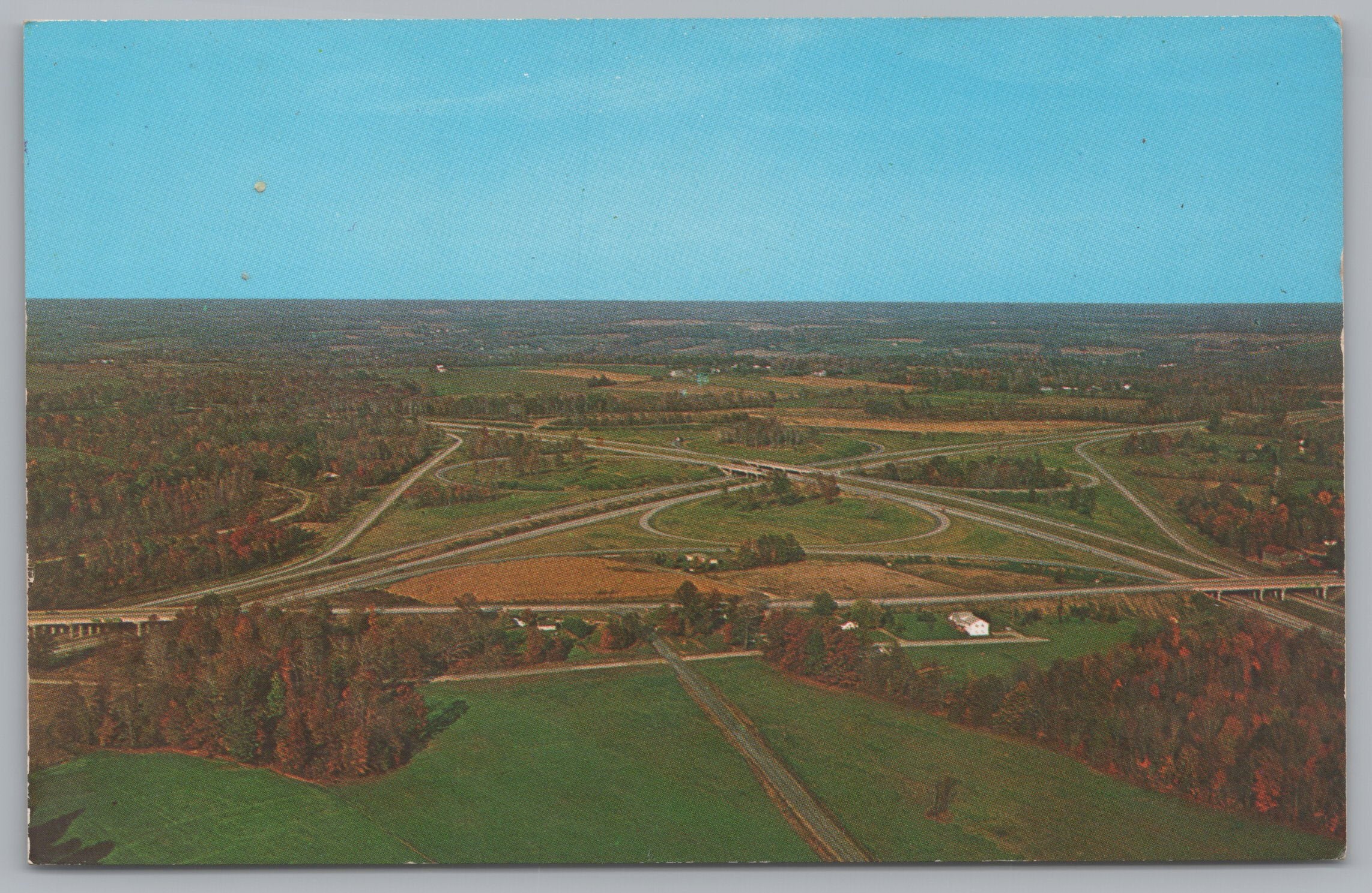 Interstate 79 And 80, Grove City, Mercer, Pennsylvania, Vintage Post Card.