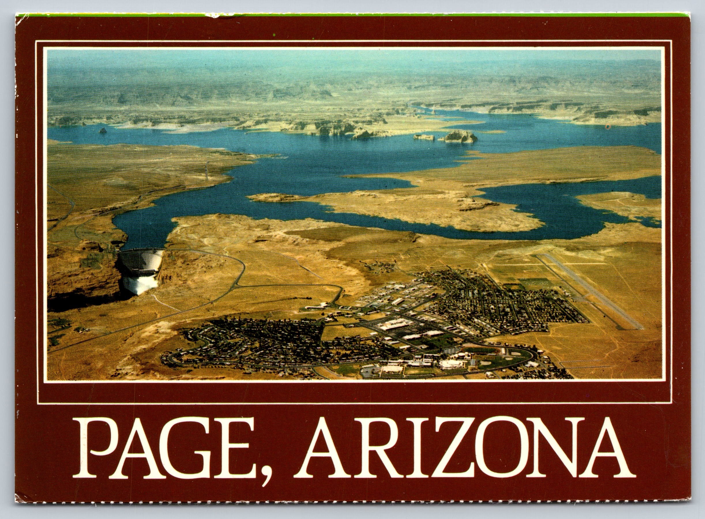 Glen Canyon Dam, Page, Arizona,Vintage Post Card