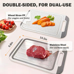 Double Sided Meat Cutting Board, Diversion Groove, Grater, Anti-slip, Easy Clean