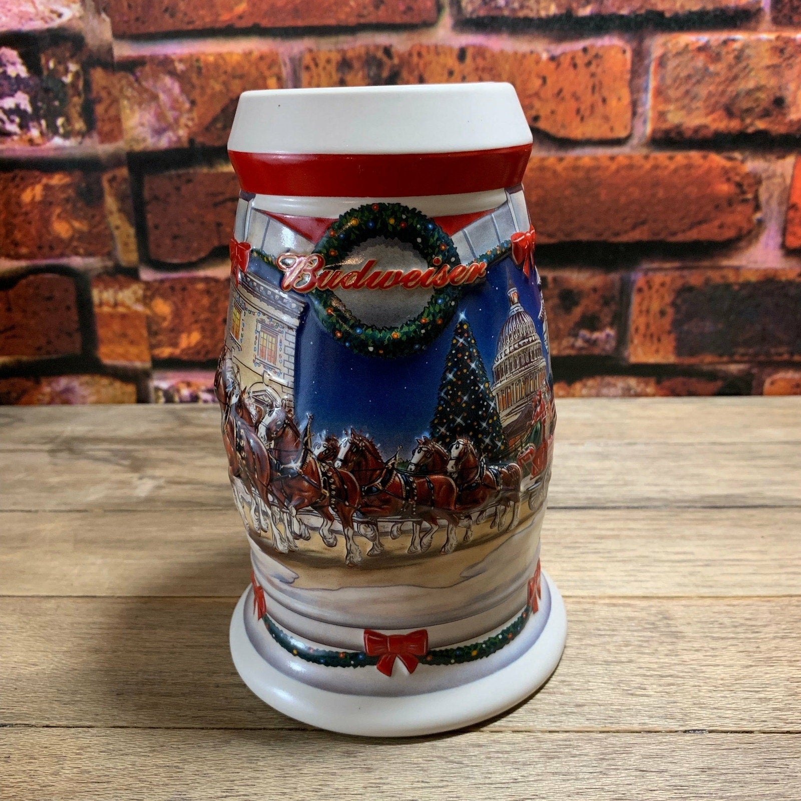Vintage Budweiser Anheuser-Busch Holiday at the Capital Holiday Stein 2001