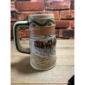 Vintage Budweiser Anheuser-Busch American Homestead Holiday Stein 1996