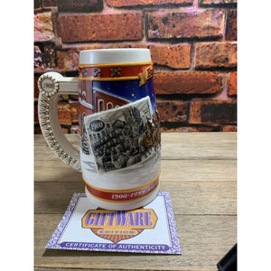 Vintage Budweiser Anheuser-Busch A Century of Tradition Holiday Stein 1999