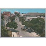 Worlds Famous Bay Street, Nassau In The Bahamas, Vintage Post Card.