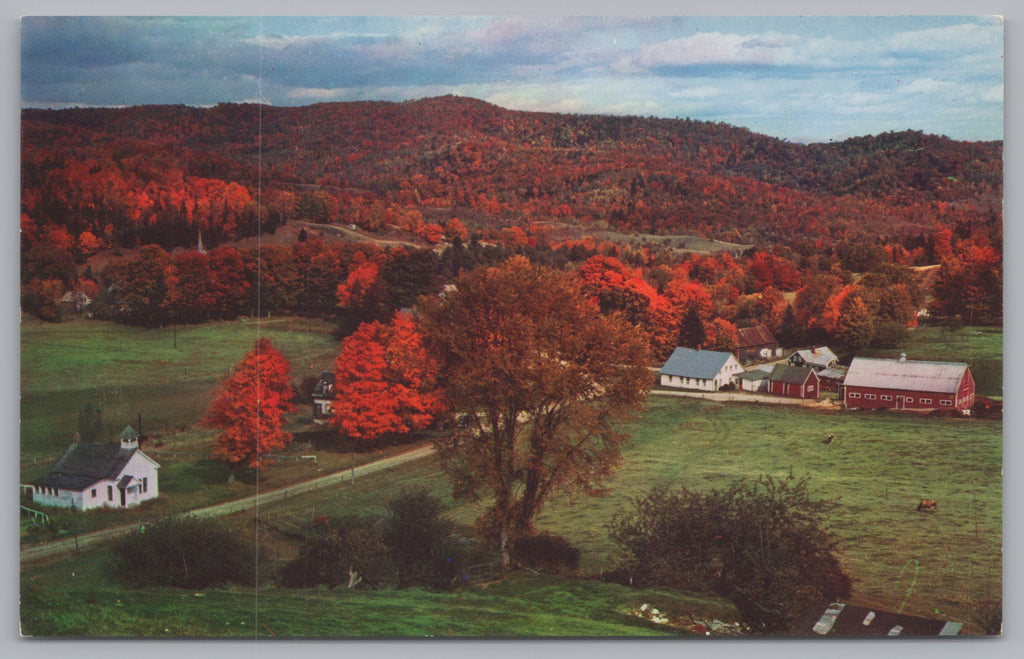 Village Of Corinth, Vermont, USA, Mountain Vistas, Vintage Post Card.