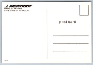 Piedmont, Boeing 737-300, Airplane, Vintage Post Card