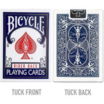 Bicycle Rider Back Playing Cards, Standard Index, Premium, 2 Pack-Red & Blue