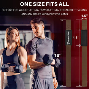 Wrist Lifting Straps for Weightlifting Gym, Deadlift, Workout - Neoprene Padded Cotton, Anti Slip Silicone