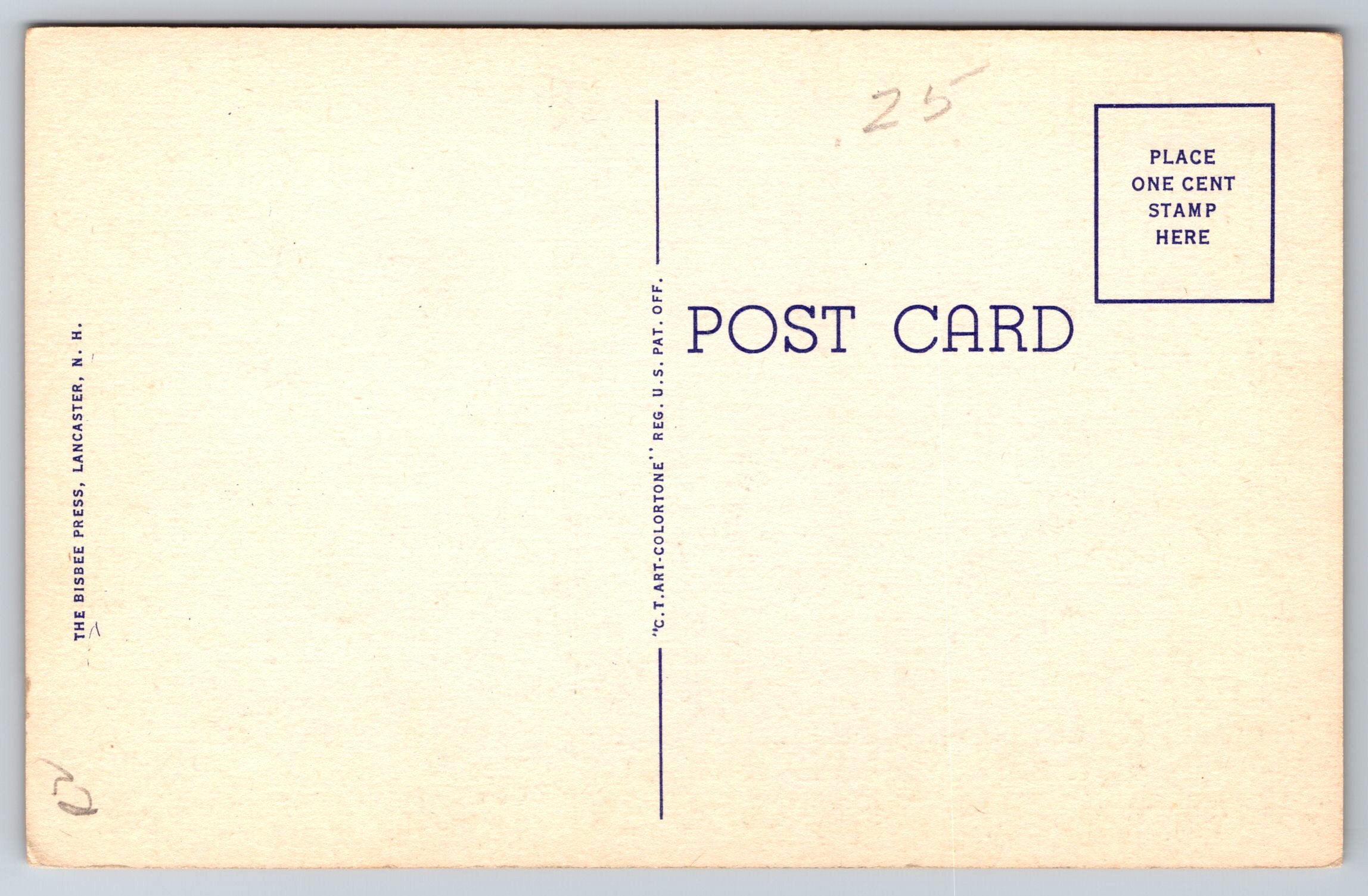 White Mountains, Small Poem New Hampshire, USA, Vintage Post Card