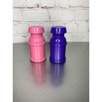 Vintage Wood Clover Co Milk Can Salt & Pepper Shakers Pink/Purple-Read Descrip.