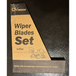 Windshield Wiper Blades, OEM Quality 24” & 18” DSV Standard U-Flat Wiper Blades