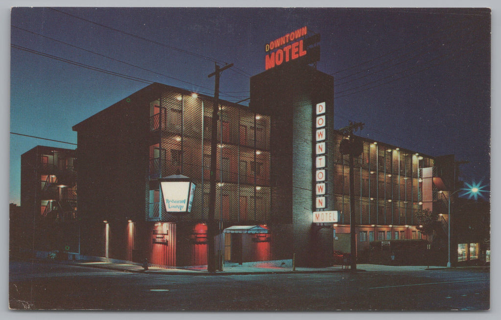 The Downtown Motel, West Peachtree At Simpson, Atlanta, Georgia, USA, VTG PC