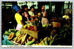 Castries, Market Scene, Produce, Vintage Post Card