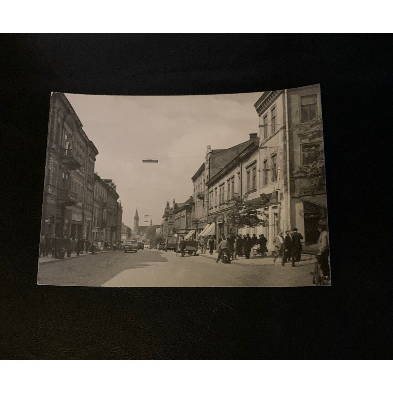 Vintage Tarnow Poland Ulica Krakowska Black & White RPPC