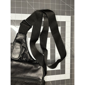 Buxton Genuine Leather Black Shoulder Slingback Hand Bag Purse
