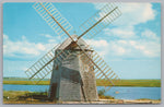 The Old Windmill At Bass River, Cape Cod, Massachusetts, USA, Vintage Post Card