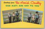 Greeting The Amish Country, Pennsylvania Dutch County, USA, VTG PC
