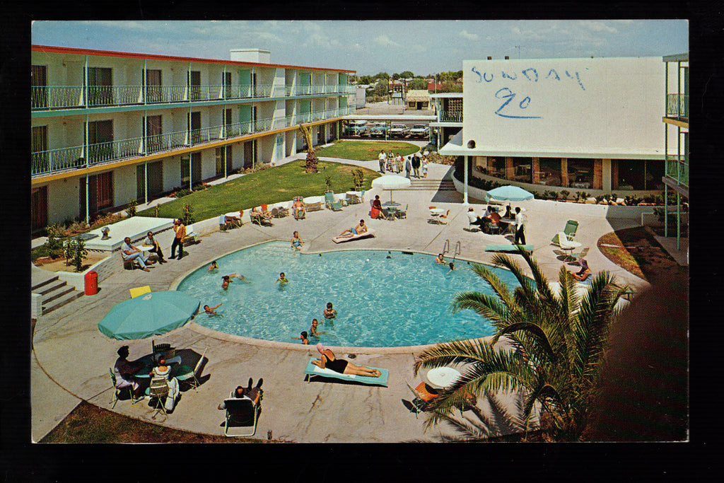 Tidelands Motor Inn, Stone Avenue, Tucson, Arizona, Vintage Post Card