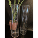 Glass Cylinder Vase 16”h x4”d Straight Clear Centerpiece Tall Bouquet