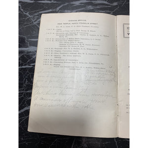 1912 Pennsylvania State Christian Endeavor Union Convent Booklet Wilkes-Barre PA